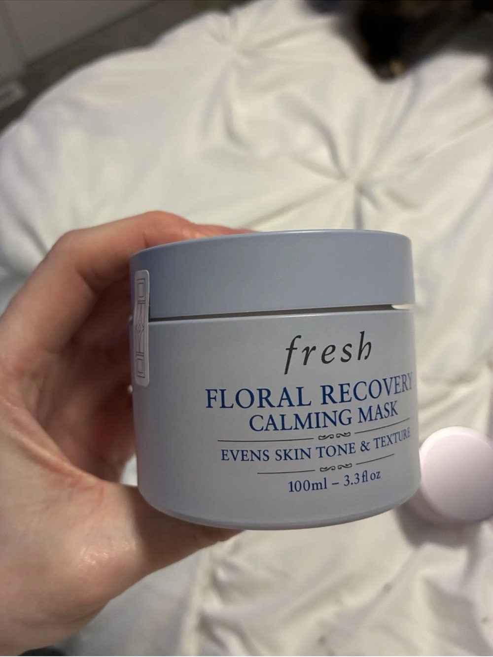 fresh Floral Recovery Calming Mask — pale blue jar